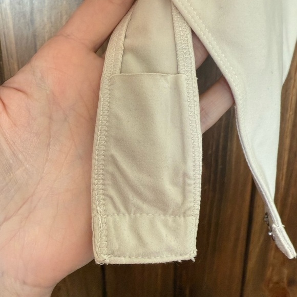 Rae Mode Beige Scoop Neck Bodysuit – Sleeveless Stretch Fit with Snap Closure - Picture 2 of 9